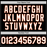 Custom Black White Pinstripe Orange Authentic Sleeveless Baseball Jersey