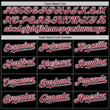 Custom Black White Pinstripe Crimson Authentic Sleeveless Baseball Jersey