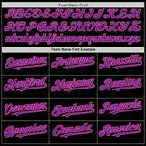 Custom Black Pink Pinstripe Purple Authentic Sleeveless Baseball Jersey