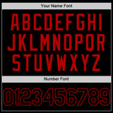 Custom Black Red Pinstripe Red Authentic Sleeveless Baseball Jersey