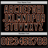 Custom Black Orange Pinstripe White Authentic Sleeveless Baseball Jersey