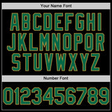 Custom Black Kelly Green Pinstripe Old Gold Authentic Sleeveless Baseball Jersey