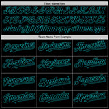 Custom Black Teal Pinstripe Teal Authentic Sleeveless Baseball Jersey