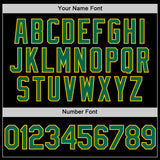 Custom Black Kelly Green-Yellow Mesh Authentic Throwback Baseball Jersey