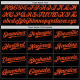 Custom Black Orange Mesh Authentic Throwback Baseball Jersey