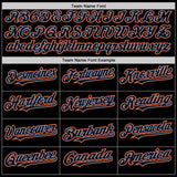 Custom Black Powder Blue-Orange Mesh Authentic Throwback Baseball Jersey