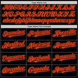 Custom Black Orange Mesh Authentic Throwback Baseball Jersey