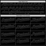 Custom Black Steel Gray Mesh Authentic Throwback Baseball Jersey