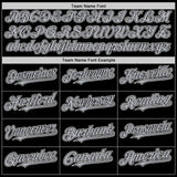 Custom Black Gray-White Mesh Authentic Throwback Baseball Jersey