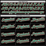 Custom Black Kelly Green-Red Mesh Authentic Throwback Baseball Jersey
