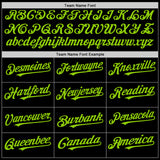Custom Black Neon Green Mesh Authentic Throwback Baseball Jersey
