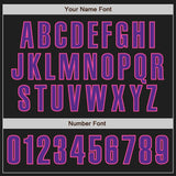 Custom Black Purple-Pink Authentic Baseball Jersey