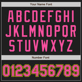 Custom Black Pink-Light Yellow Authentic Baseball Jersey