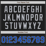 Custom Black Thunder Blue-Gray Authentic Baseball Jersey