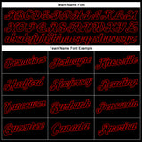 Custom Stitched Black Red Sports Pullover Sweatshirt Hoodie