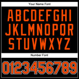 Custom Stitched Black Orange-White Sports Pullover Sweatshirt Hoodie