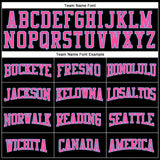 Custom Black Light Blue-Pink Authentic Football Jersey