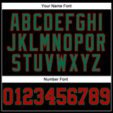 Custom Black Red-Kelly Green Authentic Football Jersey