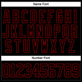 Custom Black Red Hockey Lace Neck Jersey