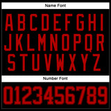 Custom Black Red Hockey Lace Neck Jersey