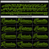 Custom Black Neon Green Hockey Lace Neck Jersey