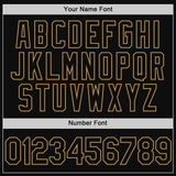 Custom Black Old Gold Authentic Throwback Baseball Jersey