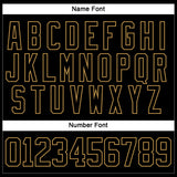 Custom Black Old Gold Hockey Jersey