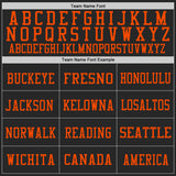Custom Black White-Orange Mesh Authentic Football Jersey