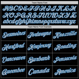 Custom Black Blue-Gray Authentic Throwback Basketball Jersey