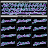 Custom Black Teal-Purple Authentic Throwback Basketball Jersey