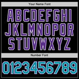 Custom Black Teal-Purple Authentic Throwback Basketball Jersey