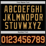 Custom Black Old Gold-Red Authentic Throwback Basketball Jersey