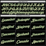 Custom Black Cream Green-Royal Authentic Throwback Basketball Jersey