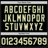 Custom Black Cream Green-Royal Authentic Throwback Basketball Jersey