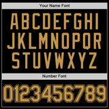 Custom Black Old Gold Authentic Throwback Basketball Jersey