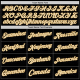 Custom Black Cream-Old Gold Authentic Throwback Basketball Jersey