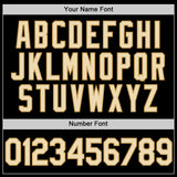 Custom Black Cream-Old Gold Authentic Throwback Basketball Jersey