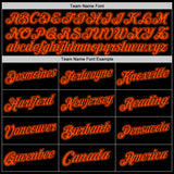 Custom Black Orange Authentic Throwback Basketball Jersey