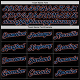 Custom Black Powder Blue-Orange Authentic Throwback Basketball Jersey