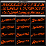 Custom Black Gold-Orange Authentic Throwback Basketball Jersey