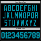 Custom Black Teal Authentic Throwback Basketball Jersey