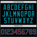 Custom Black Crimson-Teal Authentic Throwback Basketball Jersey