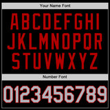 Custom Black Gray-Red Authentic Throwback Basketball Jersey