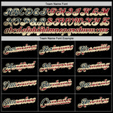 Custom Black Vintage USA Flag-Cream Authentic Throwback Basketball Jersey