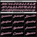 Custom Black Light Pink Authentic Throwback Basketball Jersey