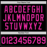 Custom Black Deep Pink Authentic Throwback Basketball Jersey