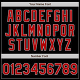 Custom Black Red-Gray Authentic Baseball Jersey