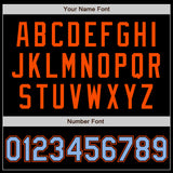Custom Black Light Blue-Orange Authentic Baseball Jersey