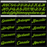 Custom Black Neon Green-Green Authentic Throwback Basketball Jersey