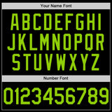 Custom Black Neon Green-Green Authentic Throwback Basketball Jersey